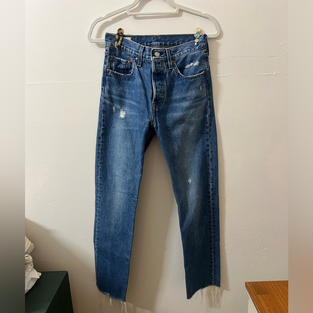 Levi's Distressed Blue Straight Men's Jeans